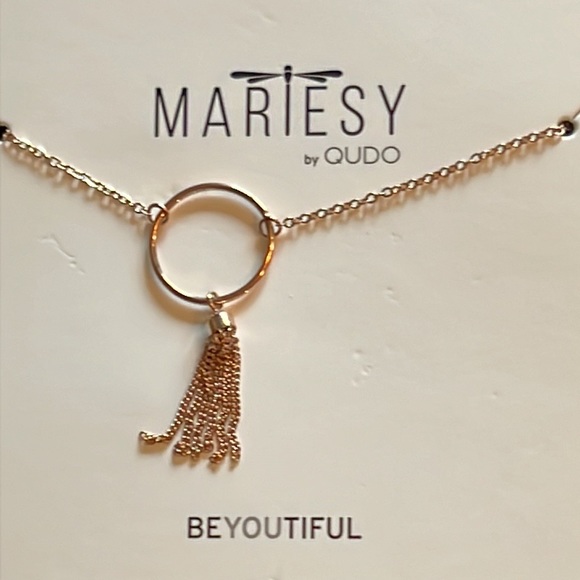 Sparkle Gold Tennis Chain Choker - Rhinestone Fringe Collar Necklace For Women, Adjustable-606851